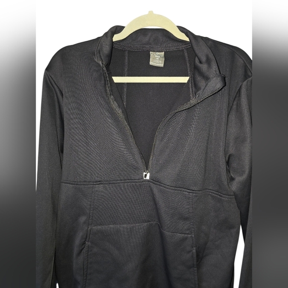 Balanced Collection Purple Half Zip Pullover Medium Kangaroo Pocket soft inside - Picture 3 of 6